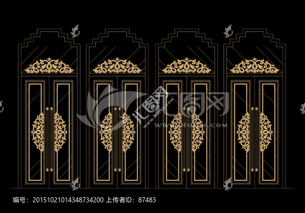 门扇样式CAD图