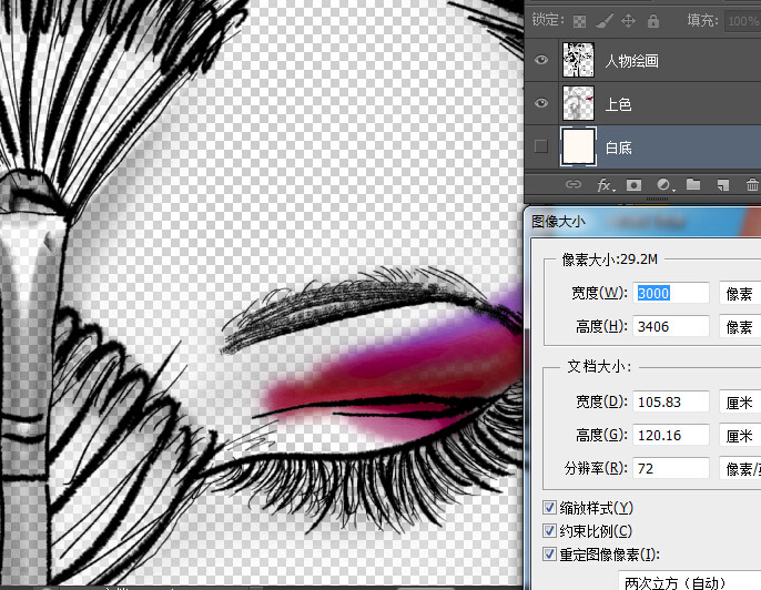 時(shí)尚彩妝插畫(huà)