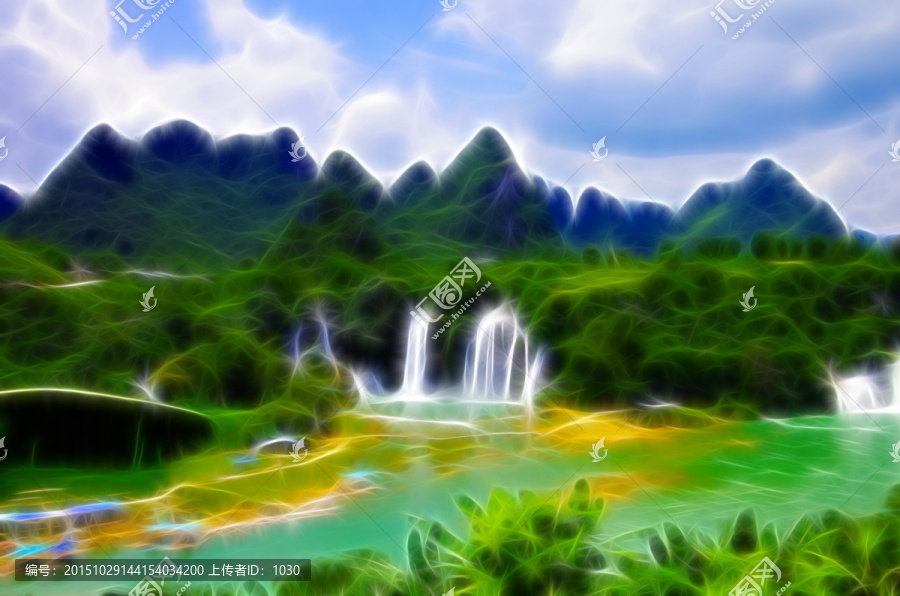 抽象風(fēng)景畫,山水