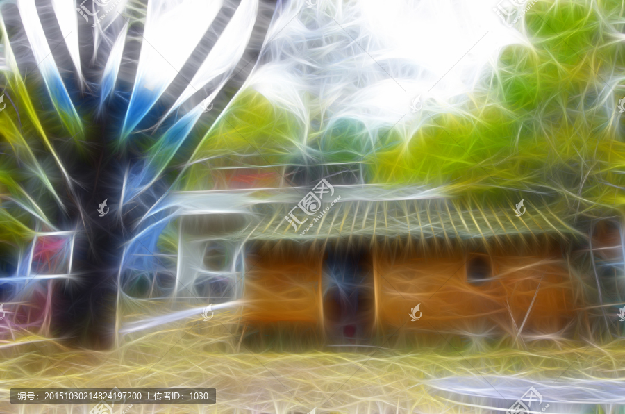 抽象畫,暖調(diào)風景