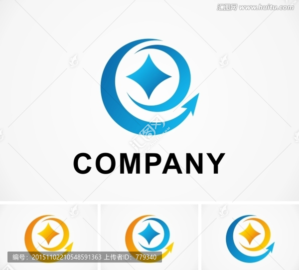 矢量藍(lán)色e字母金融投資logo