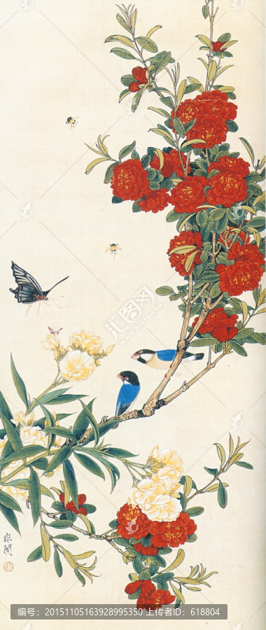 花鳥(niǎo)國(guó)畫(huà),四季花鳥(niǎo)