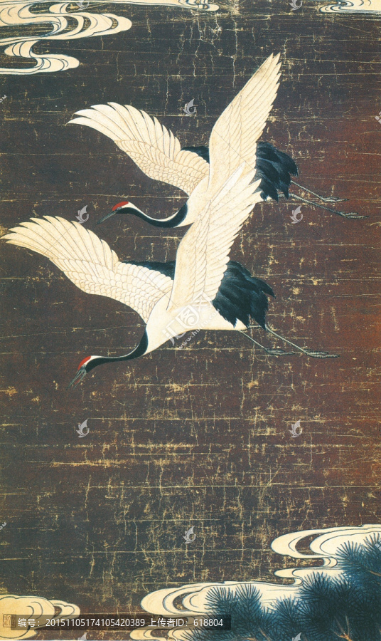 花鳥國畫,仙鶴