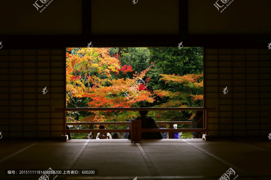 京都岚山天龙寺秋色