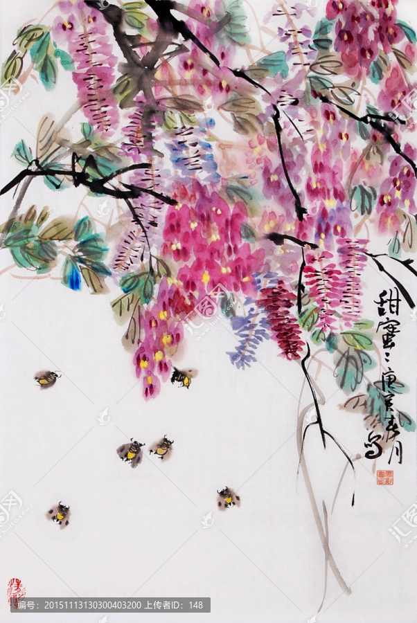 甜蜜,紫藤花