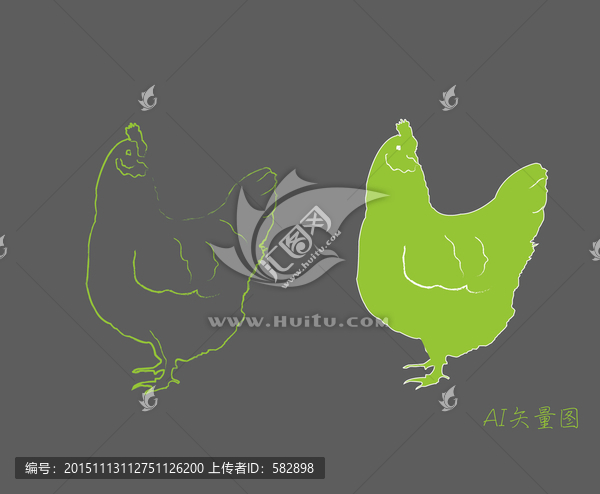 母雞線稿