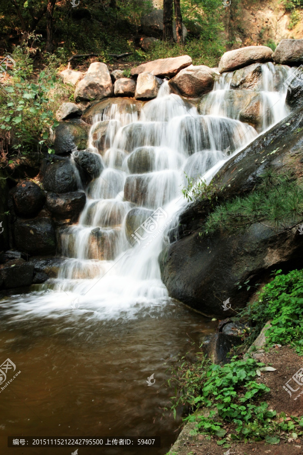 山泉瀑布,溪流