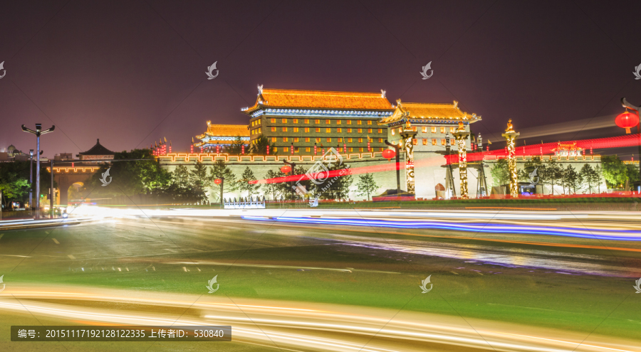 西安南门,夜景