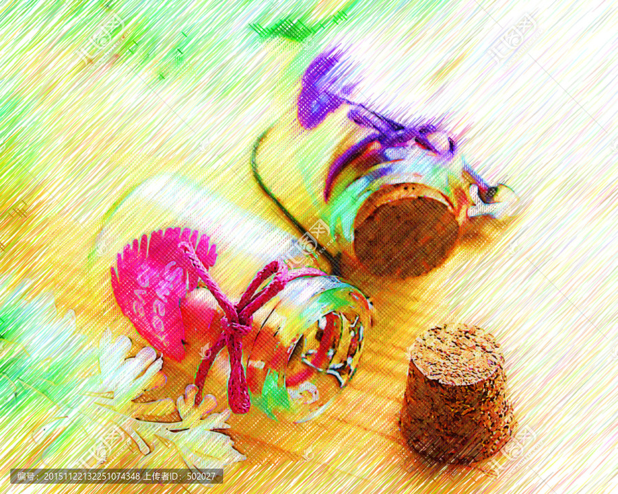 彩鉛筆畫,瓶子