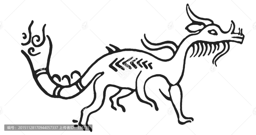 中國古樸龍紋素材