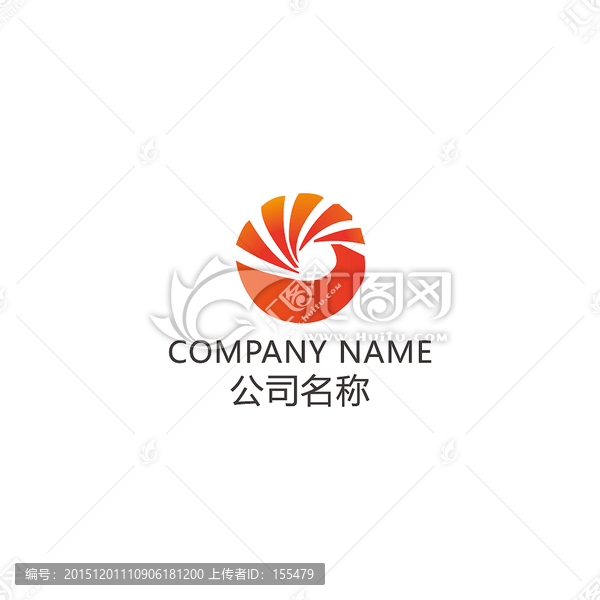圓形火鳳凰變形logo