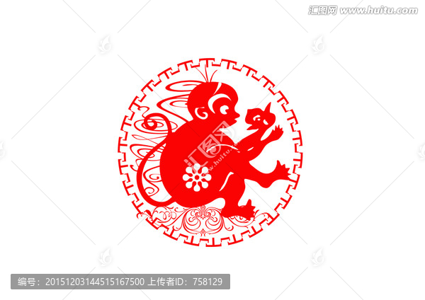 剪紙猴