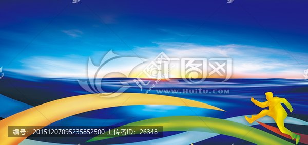奔跑背景板