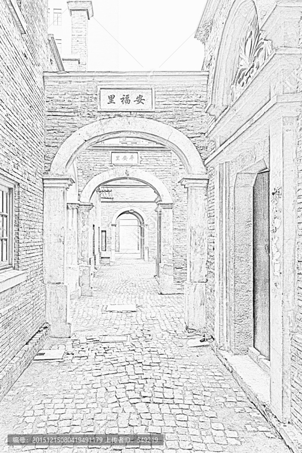 上海石庫門線描（未分層）