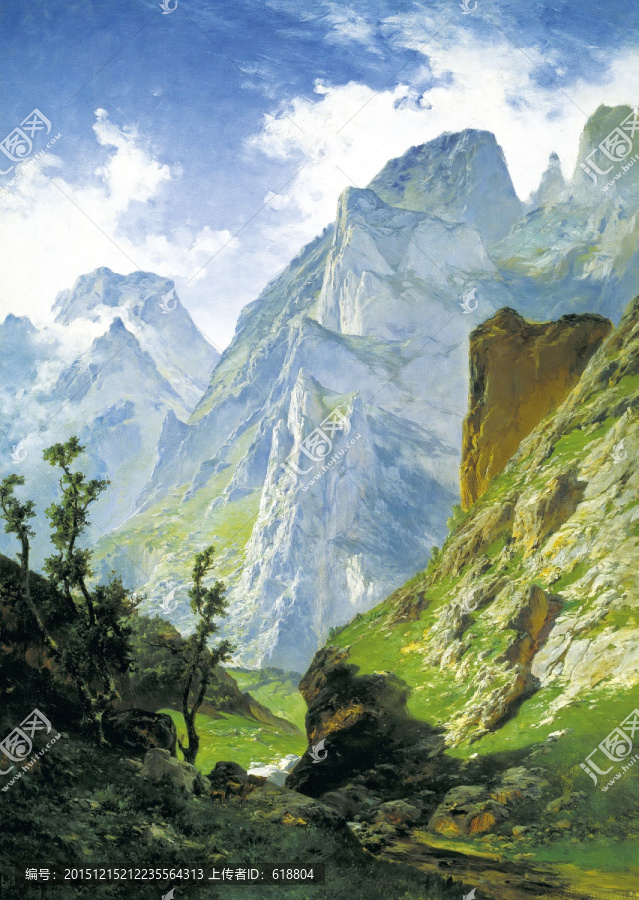歐式風景油畫