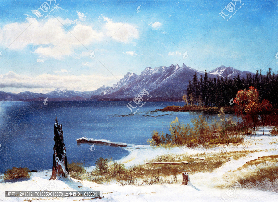 雪景,風(fēng)景油畫