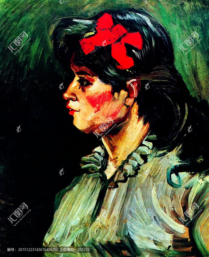 梵高人物畫,一個(gè)女人的肖像