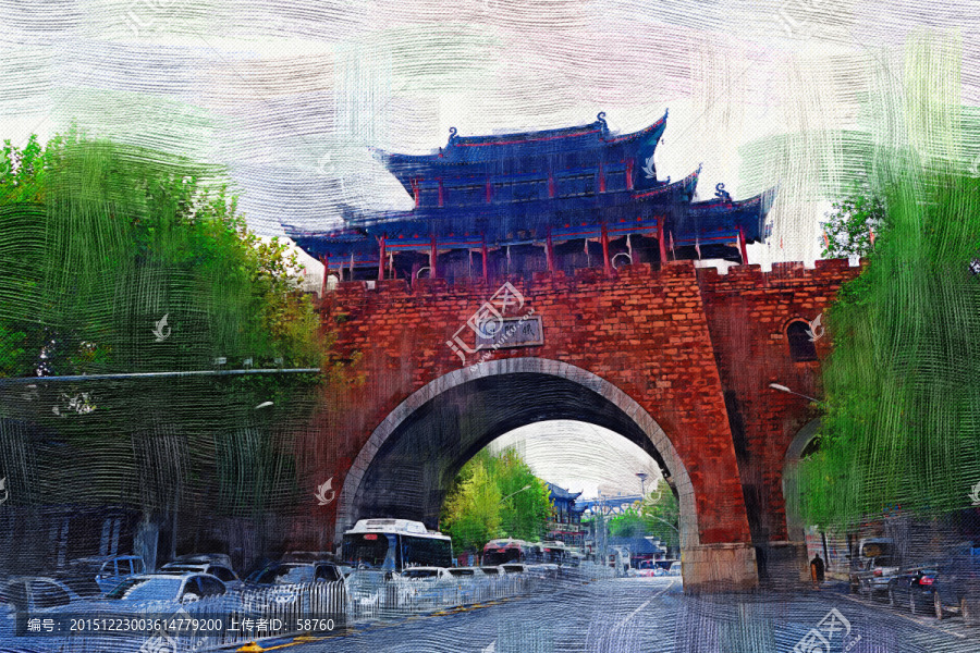 電腦油畫,鐵門關