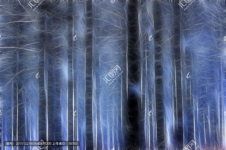 電腦畫,雪林風景