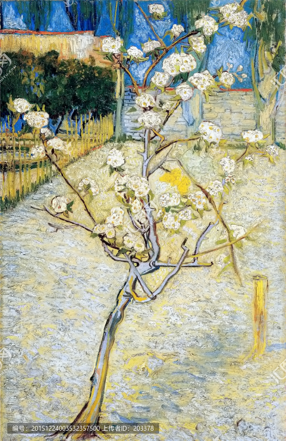 梵高風(fēng)景畫,開花的果園