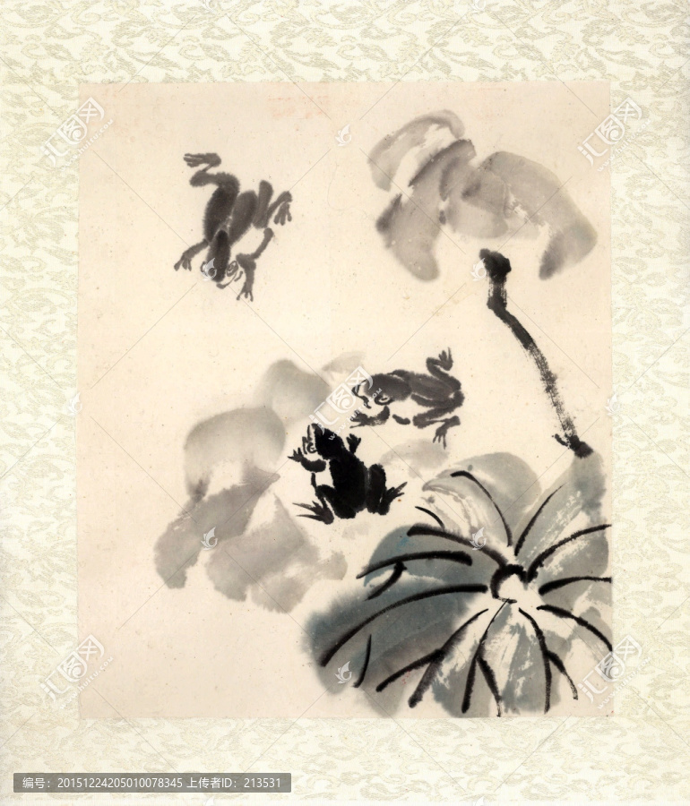 荷花國畫,書畫
