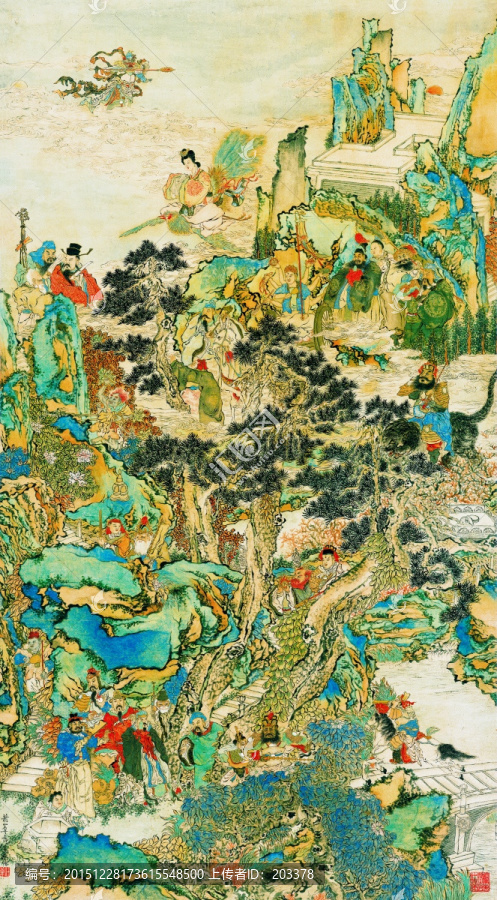 任薰,群仙圖
