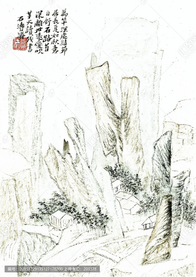 石濤,山水畫高清圖