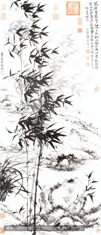 石濤,竹蘭合作