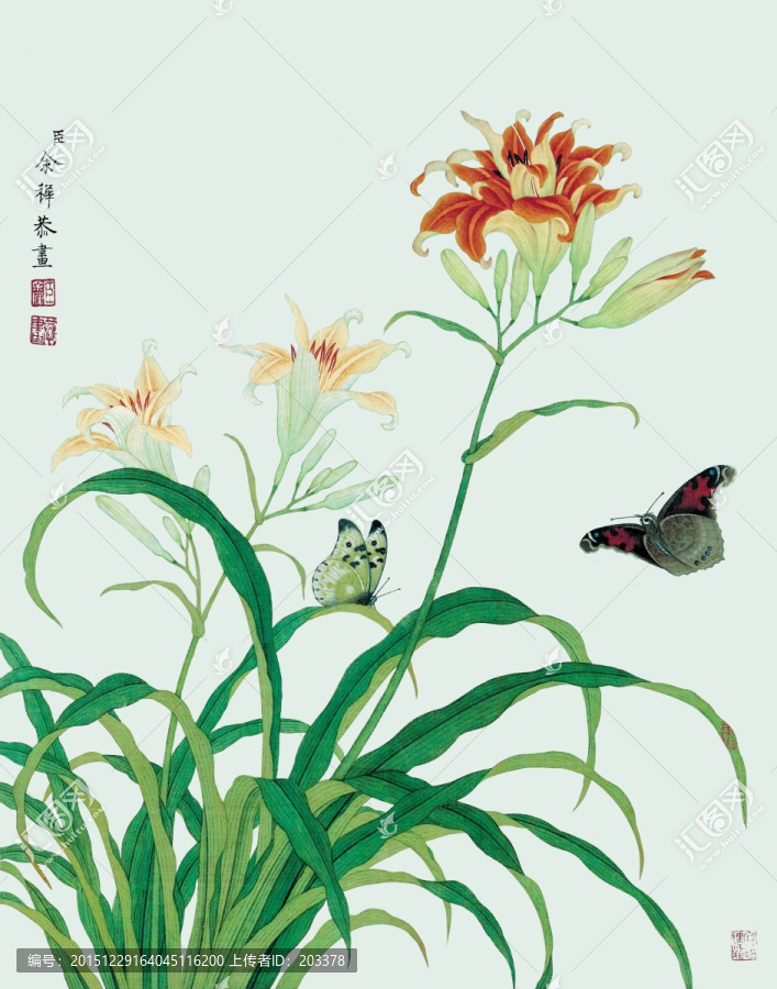 余摯,花鳥畫冊