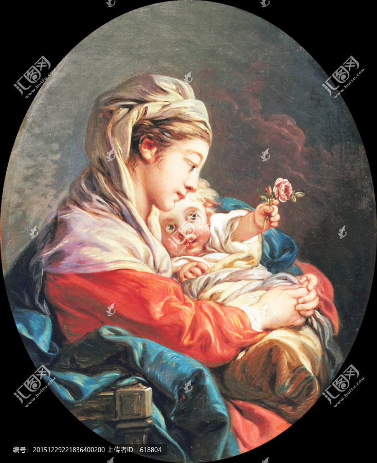 洛克克風(fēng)格人物油畫(huà),未分層