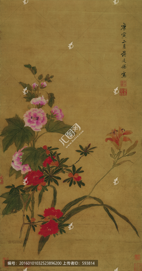 蔣廷錫,蜀葵宣花圖