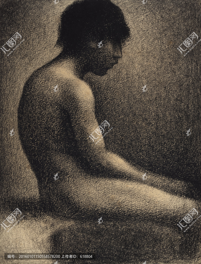 素描點彩印象風景人物油畫