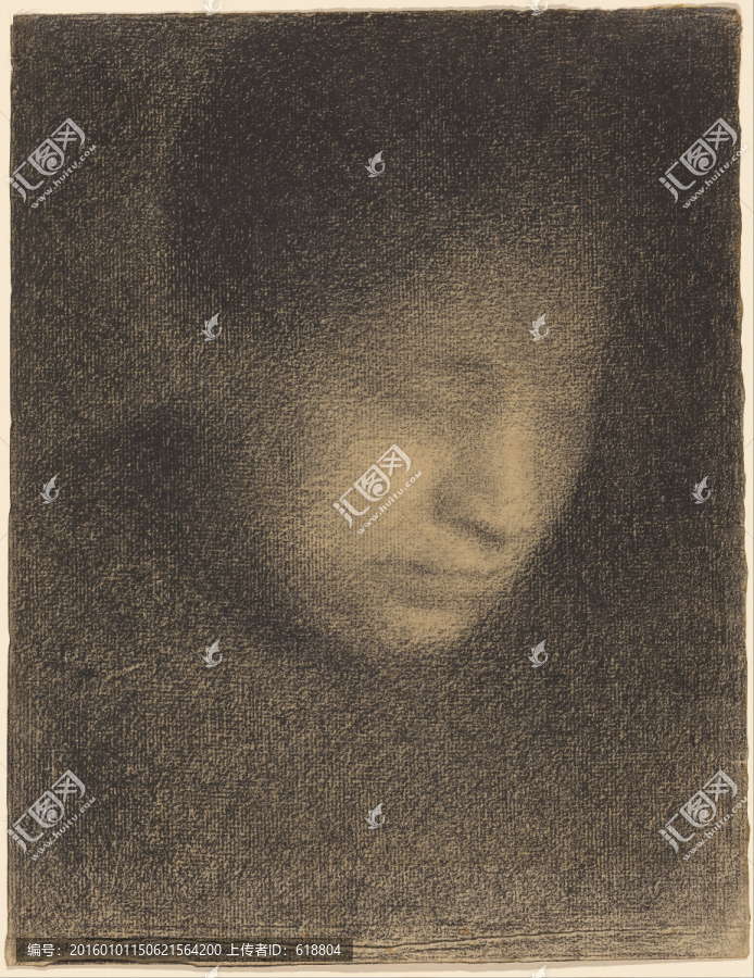 素描點彩印象風景人物油畫