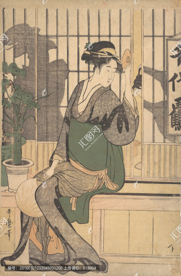 日本人物待女浮世繪