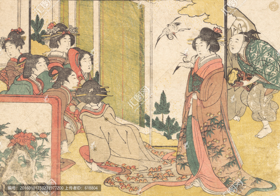 日本人物待女浮世繪