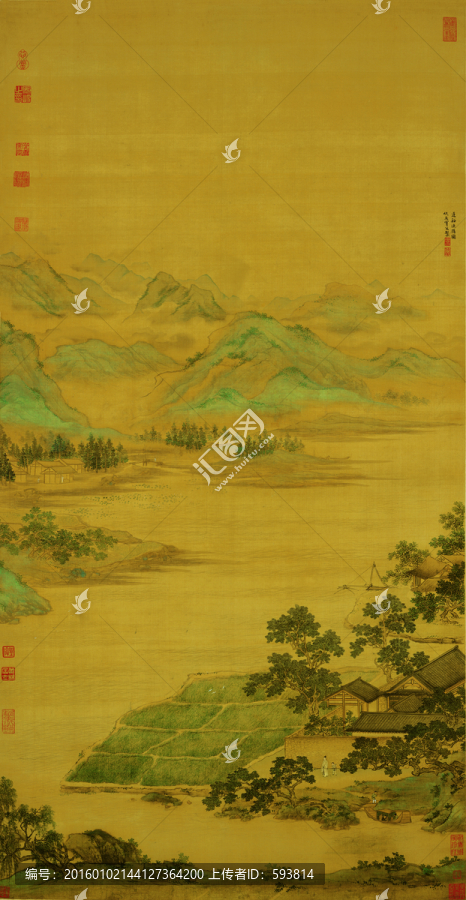 仇英,蓮溪漁隱圖