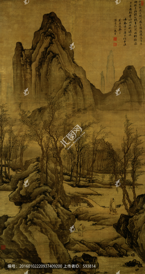 唐寅,步溪圖
