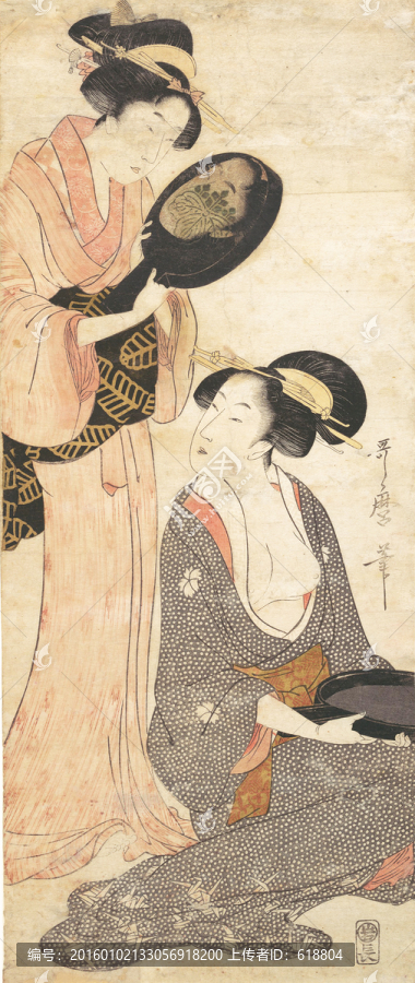 高清橫幅仕女浮世繪