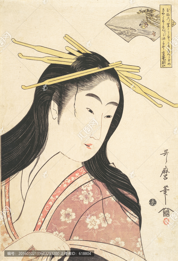 高清橫幅美女浮世繪