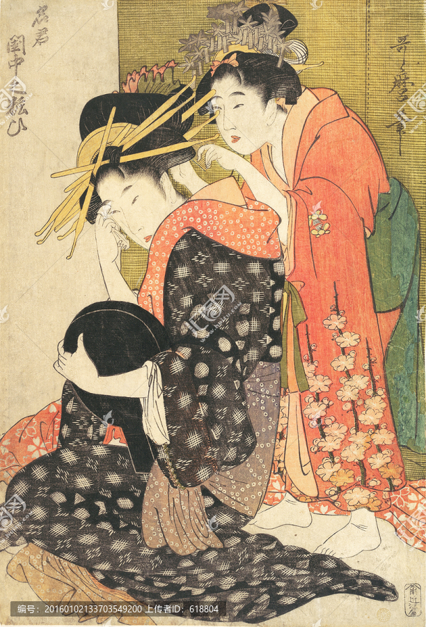 高清橫幅美女浮世繪