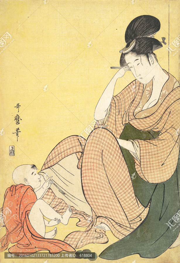高清橫幅美女浮世繪