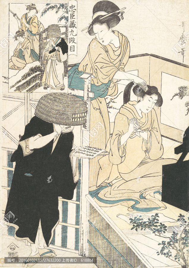高清橫幅仕女浮世繪