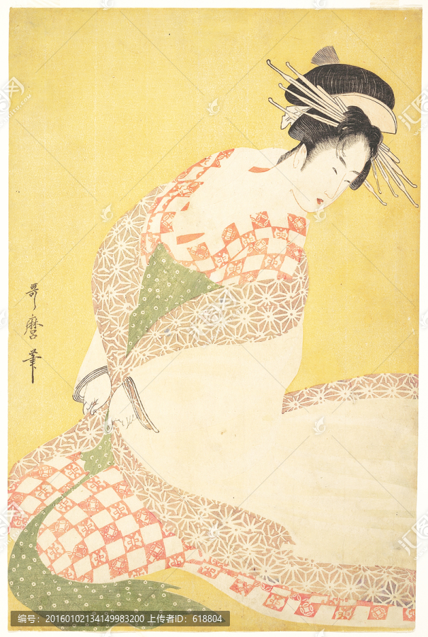 高清橫幅美女浮世繪