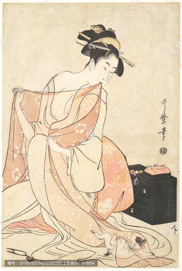 高清橫幅美女浮世繪