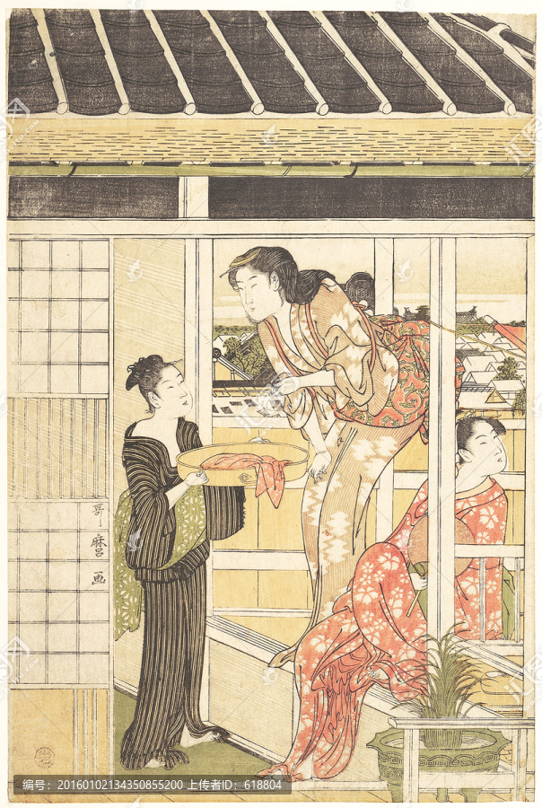 高清橫幅美女浮世繪