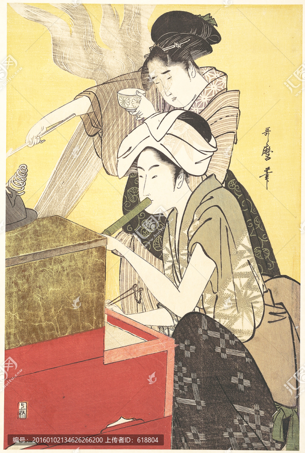 高清橫幅美女浮世繪