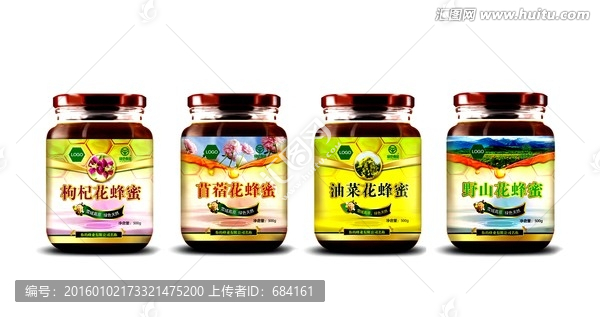 蜂蜜瓶貼系列（展開圖）
