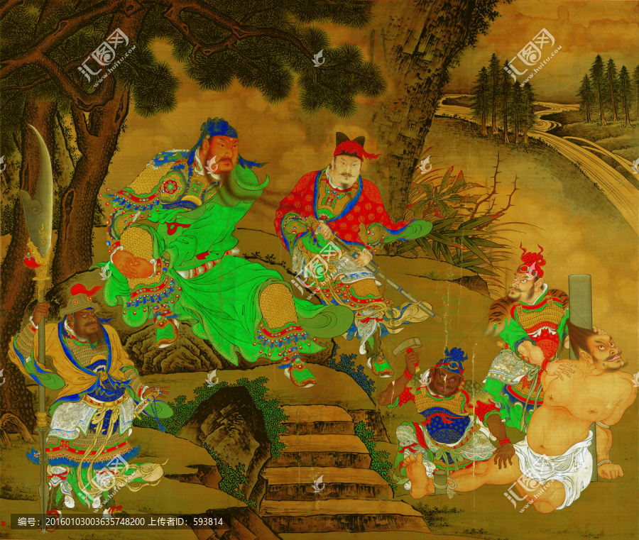 商喜,關(guān)羽擒將圖