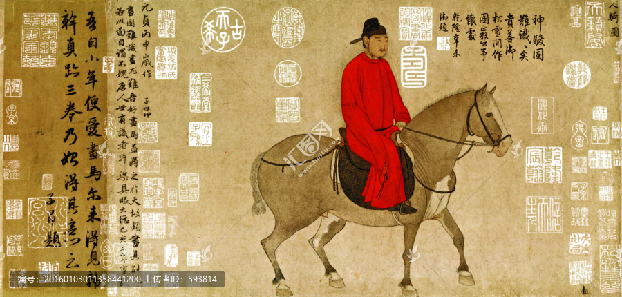 趙孟頫,人騎圖