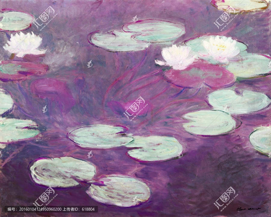 睡蓮油畫